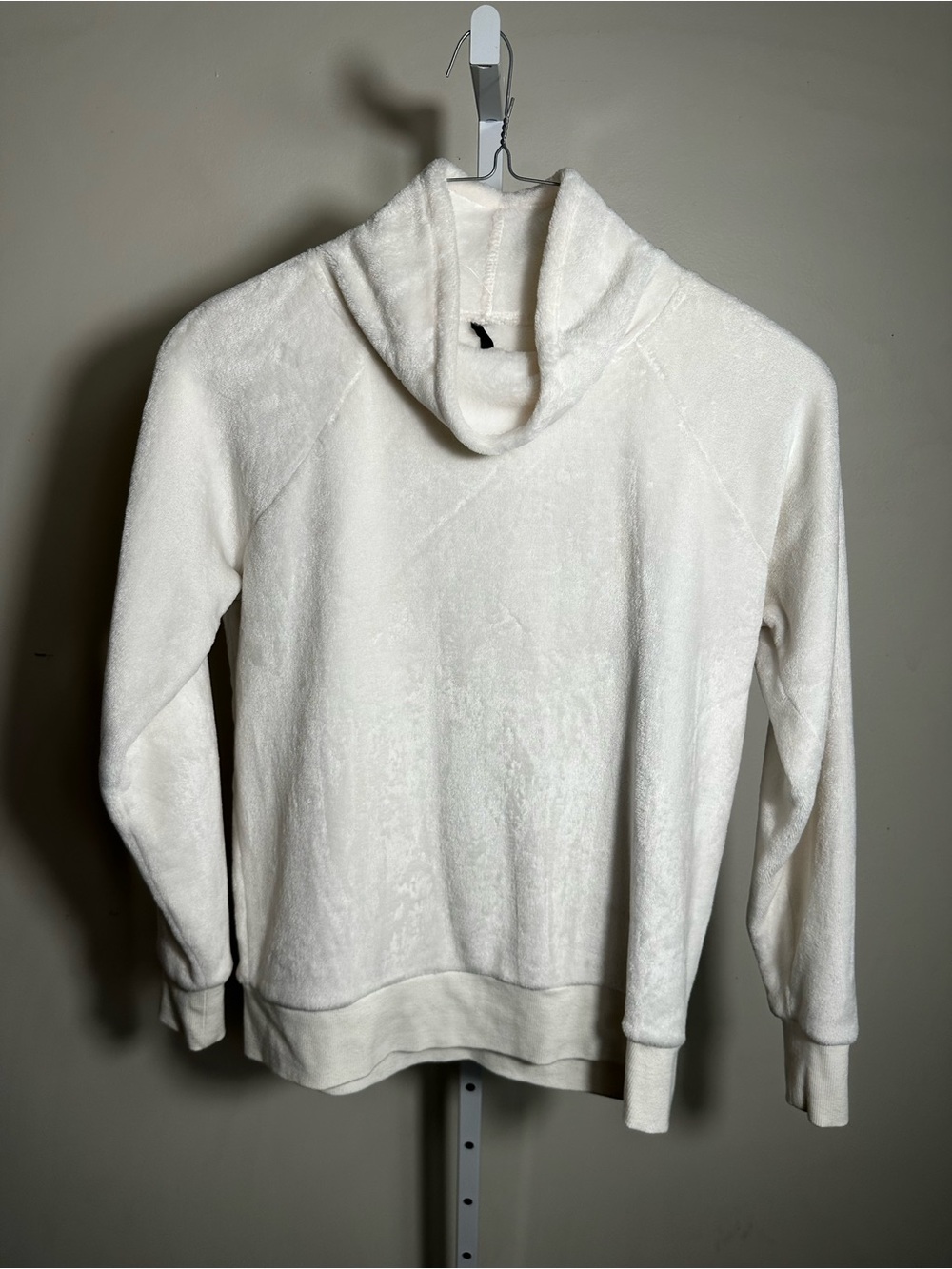 N243. Gaiam Fleece Soft Cream Funnel Neck Women's Sweater